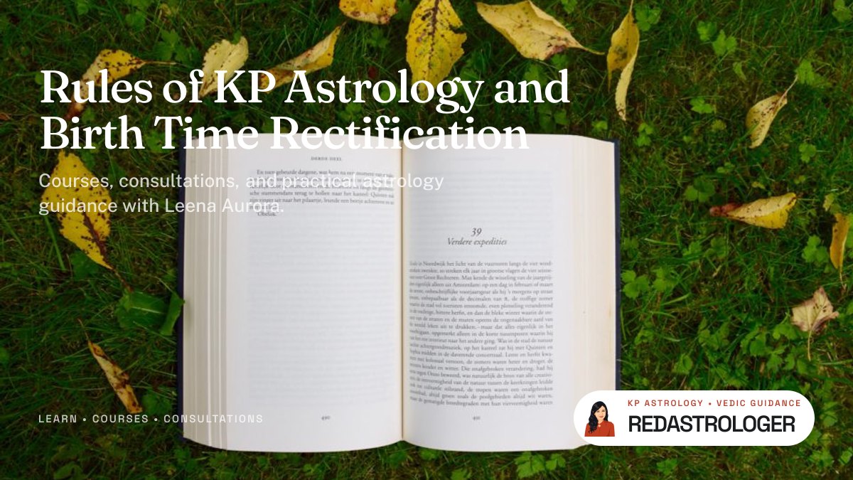 Kp Chart Rules of KP Astrology and Birth Time Rectification · RedAstrologer